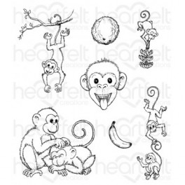  Monkey Antics stempel, Heartfelt C