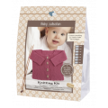 Knitting kit, baby Cardigan Pink.