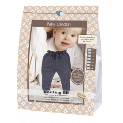 Knitting kit, baby bukser Grå