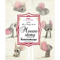 Mouse baby Story toppers 9 x 9 cm