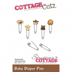 Baby diaper pins dies CottageCutz