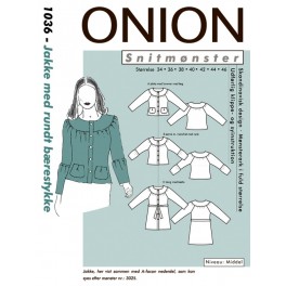 Onion jakke mønster, Snitmønster 1036 ikan laves i modeller hobbybien.dk