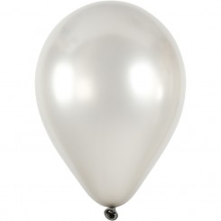 Ballon Sølv rund 23 cm, 8 stk