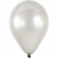Ballon Sølv rund 23 cm, 8 stk