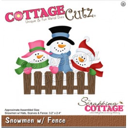 Snowmen w / Fence dies, Cottage