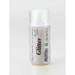 Glimmer hvid glitter, 13 g