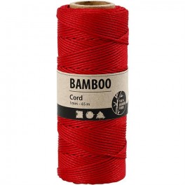 Bamboo snor Rød 1 mm x 65 m