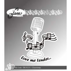 Mikrofon, Love me tender stempel, By Lene