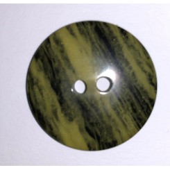 Rund grønmeleret knap, 2,7 cm