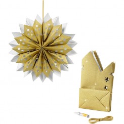  Paper bag Stars 1 sæt Guld glitter