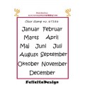 Kalender måneder, stempel