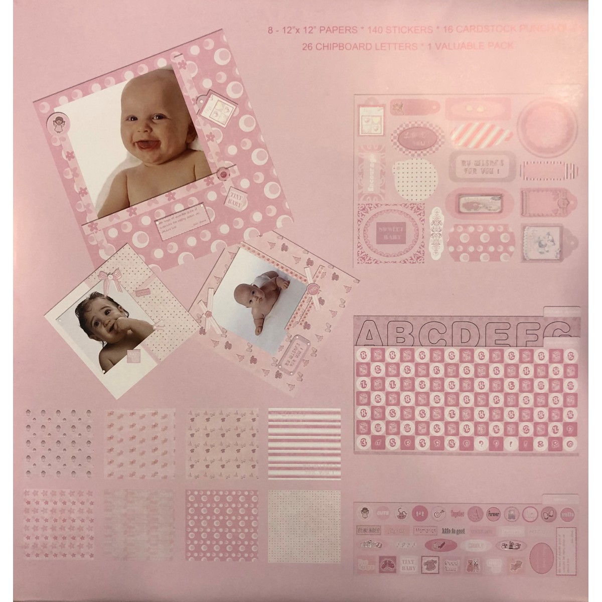 Pink Baby Scrapbook Paper