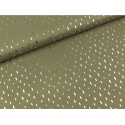 Challyfoil print visc. Army / s&oslash;lv