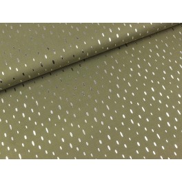 Challyfoil print visc. Army / s&oslash;lv
