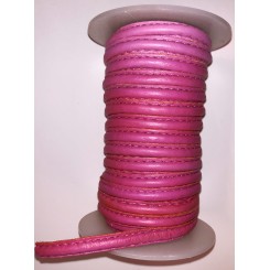 4 mm Lædersnørre Randsyet Pink