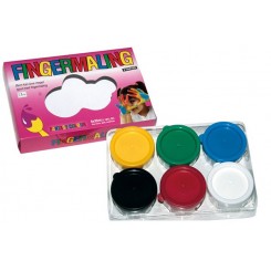 Fingermaling 6 farver.