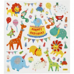 Dyre fødselsdag stickers 1 ark