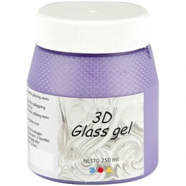 3D Glas gel 250 ml, lilla