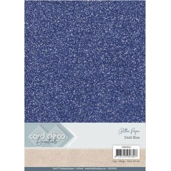 Glitter karton 6 ark fv. Dark blue