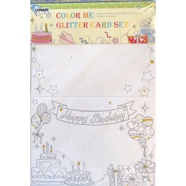 Color me glitter cards s&aelig;t