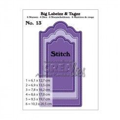 Tag big LT13 with stitch line