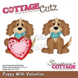 Puppy with Valentine, CottageCutz