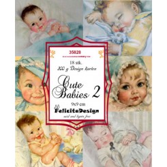 Cute Babies 2 toppers 9 x 9 cm