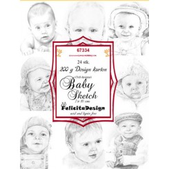 Baby Sketch toppers 7 x 10 cm