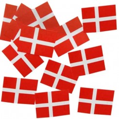 Strøflag papir 150 stk Dansk flag