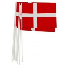 Tillykke flag på stang 10 stk