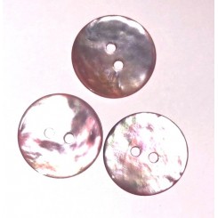 Perlemors knap lyserød 18 mm