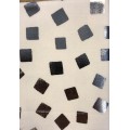 Sølv firkant / Hvid  50 cm x 55 cm