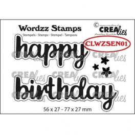 Crealies stempel Happy Birthday