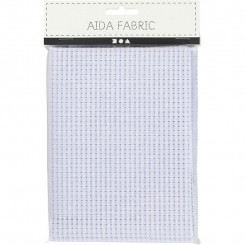 Aida stof 50 x 50 cm hvid 24 tern pr. 10 cm