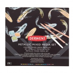 Derwent Metallic mixed media set