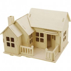 3D pusle hus med terasse