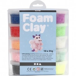 Foam clay 10 farver x 35 g 