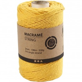 Macrame Gul 2 mm x 198 m, 330 g