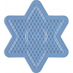 Stjerne perleplade transperent 8 cm