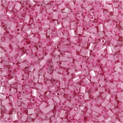 Rocai glas rørperler 15/0 Pink