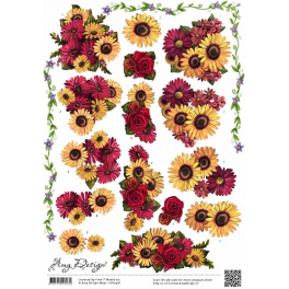 3D- blomster ark CD10481, Amy Desig