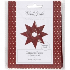 Origami papir r&oslash;d blank 10 x10 cm