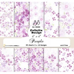 Purple flower design 15 x 15 cm