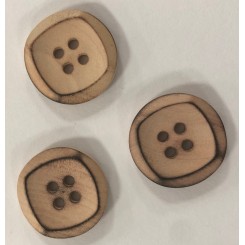 Tr&aelig;knap 22 mm br&aelig;ndt kant