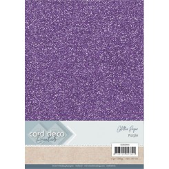 Glitter karton Purple 230 g x 6 ark