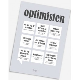 Optimisten Dialægt A5 plakat