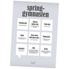 Spring gymnasten Dialægt A5 plakat