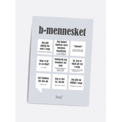 B-mennesket Dialægt A5 plakat