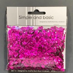 Sequins Pink 4,5,6 mm SBS112