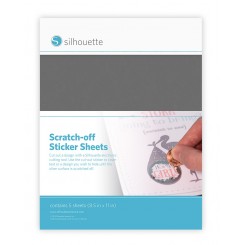 Scratch-off sticker sheet 5 stk A4